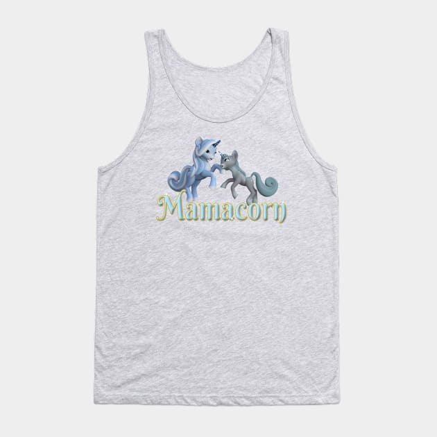 Mamacorn mom and baby Unicorn Tank Top by AlondraHanley